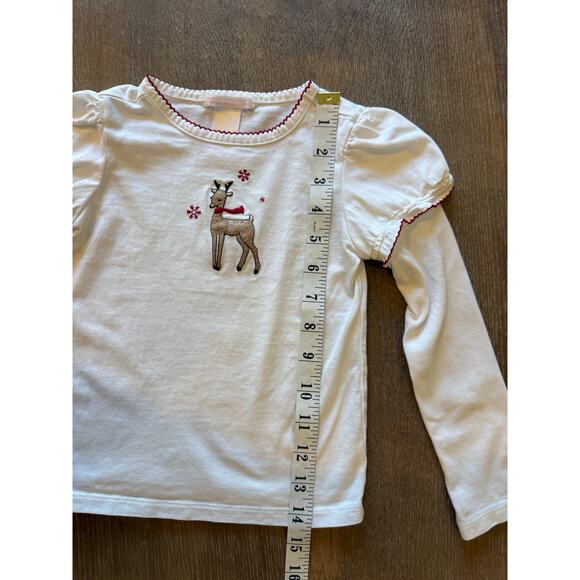 JANIE and JACK Reindeer Shirt Top Youth Girls size 3 RL Christmas Holidays Retro - Picture 6 of 6